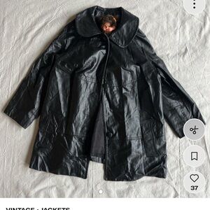 Black Faux Leather Women's Jacket